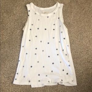 White with navy blue stars tank Current/Elliot.